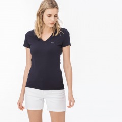 Мужская футболка Lacoste Slim Fit с v-образным вырезом