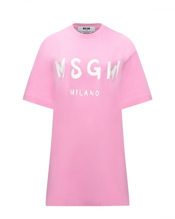 Платье-футболка, розовое MSGM