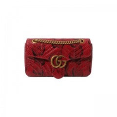 Сумка GG Marmont small из кожи питона Gucci